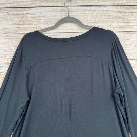 prAna Foundation Long Sleeve Crew Shirt Women's Size XL Black NEW - Picture 3 of 11